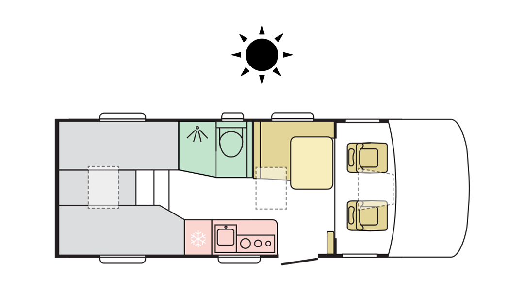 Adria Sonic Axess 600 SL - Day Layout