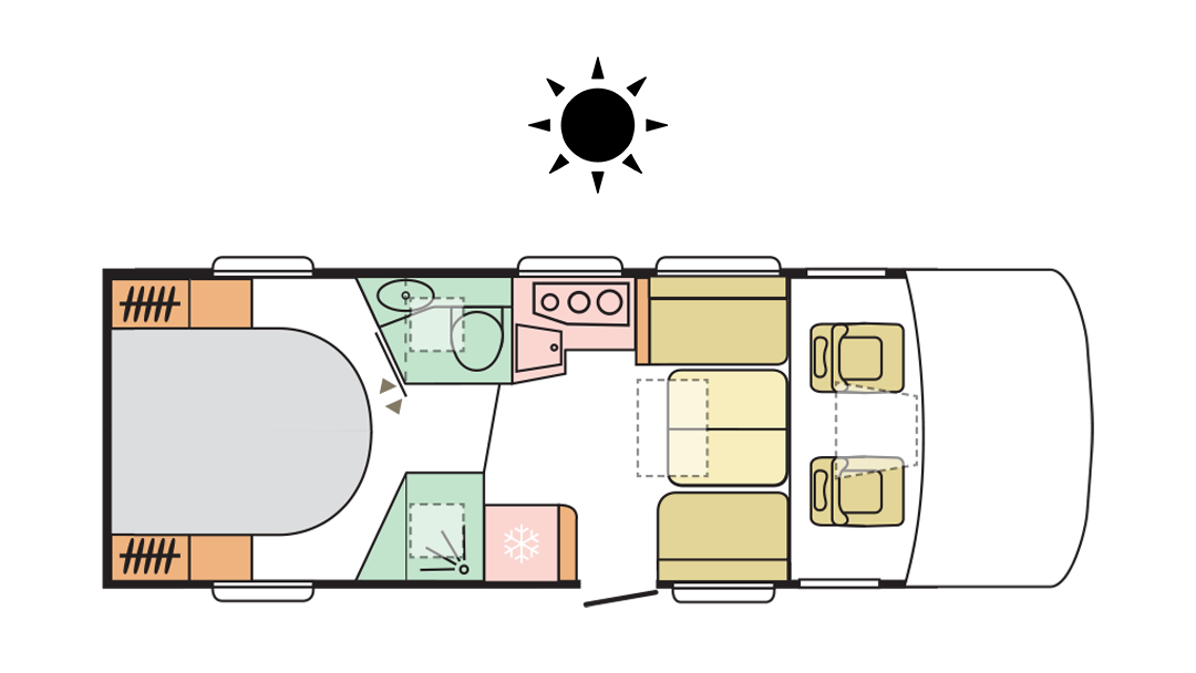Adria Sonic Axess 700 DC - Day Layout