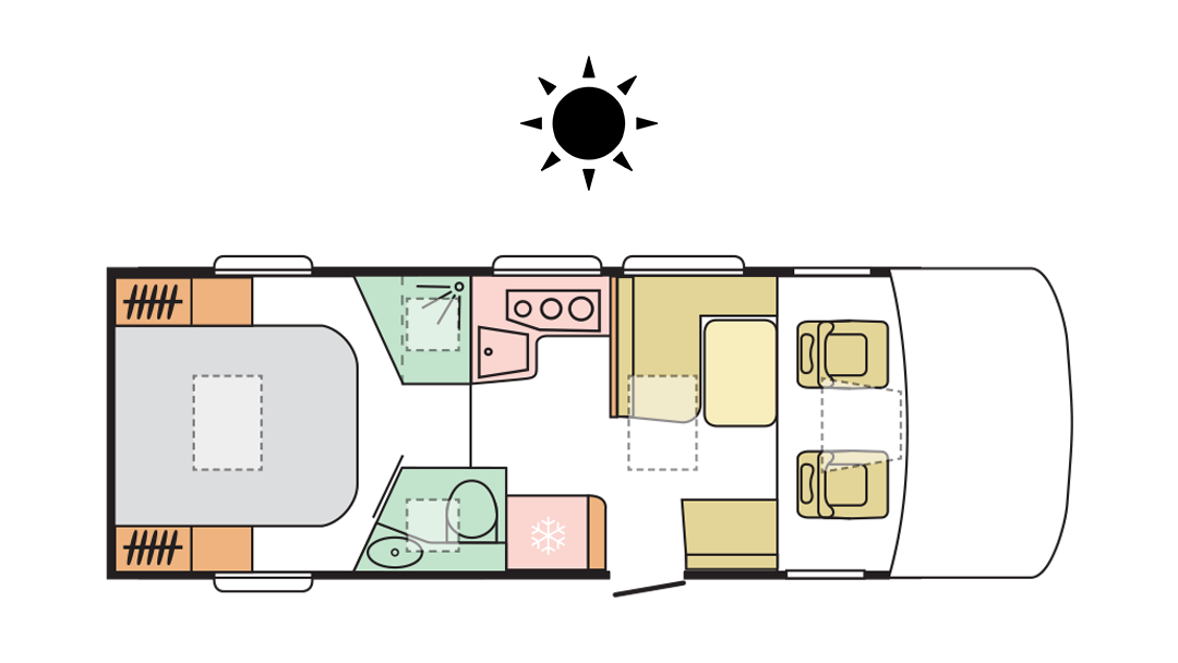 Adria Sonic Axess 700 SC - Day Layout