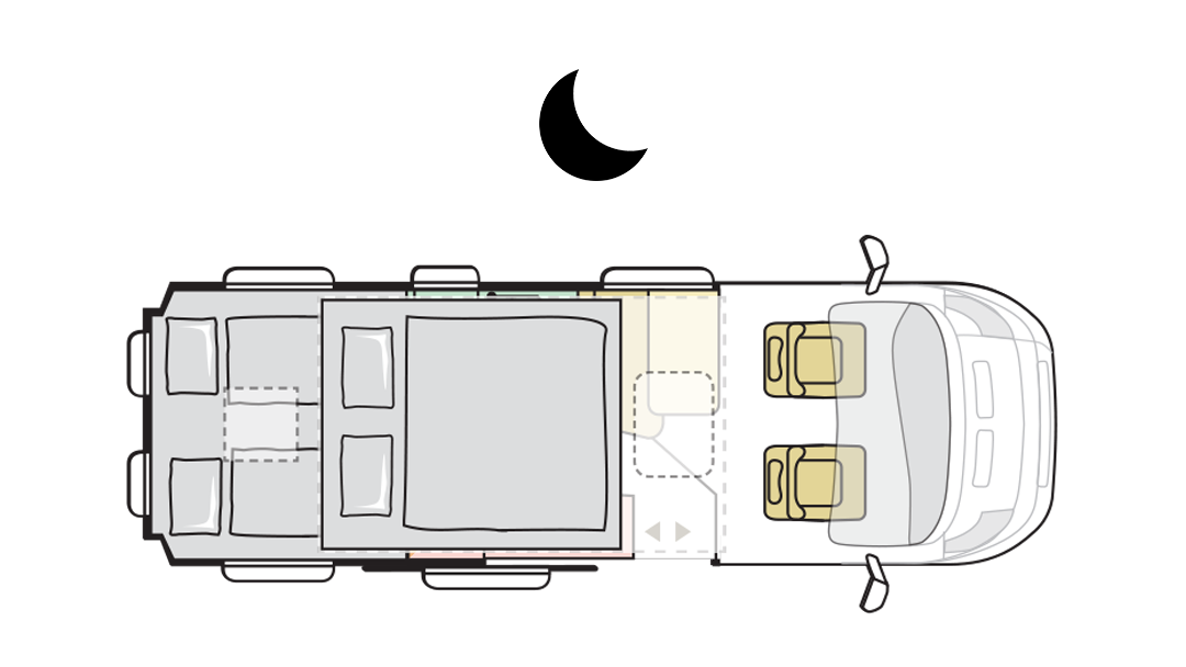 Adria Twin Sports 640 SGX - Layout notte