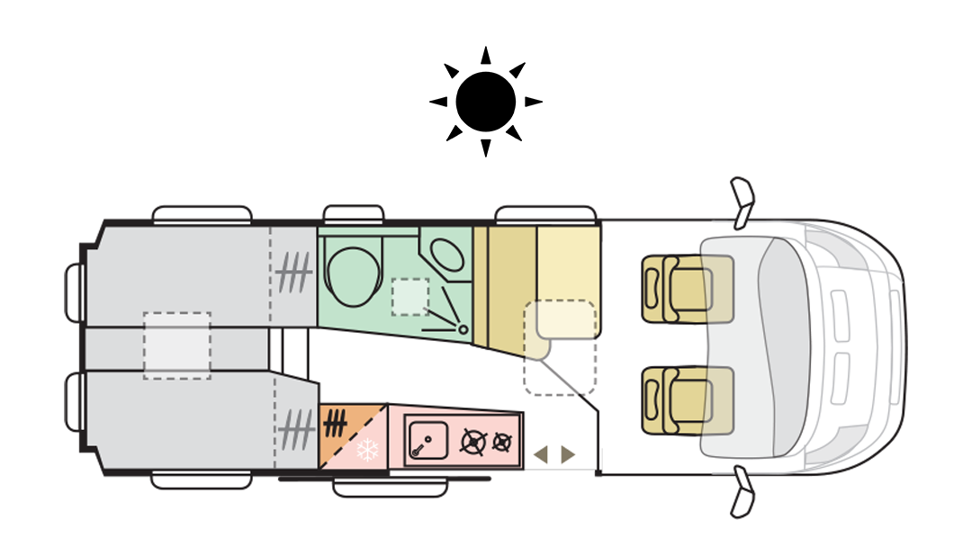 TWIN AXESS 640 SL - Day layout