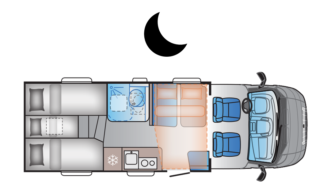SUN LIVING S 70 SL CONFIGURAZIONE NOTTE